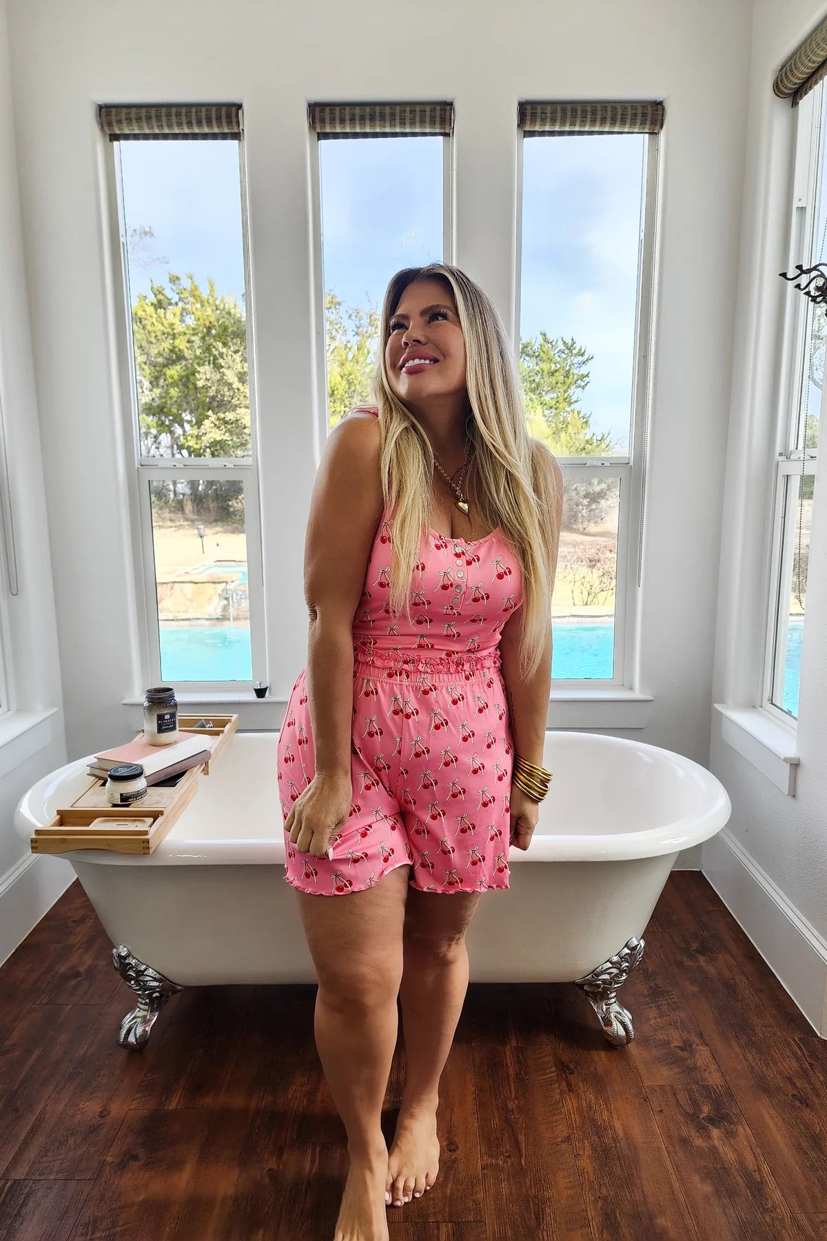 Cherries + Bows PJ Set