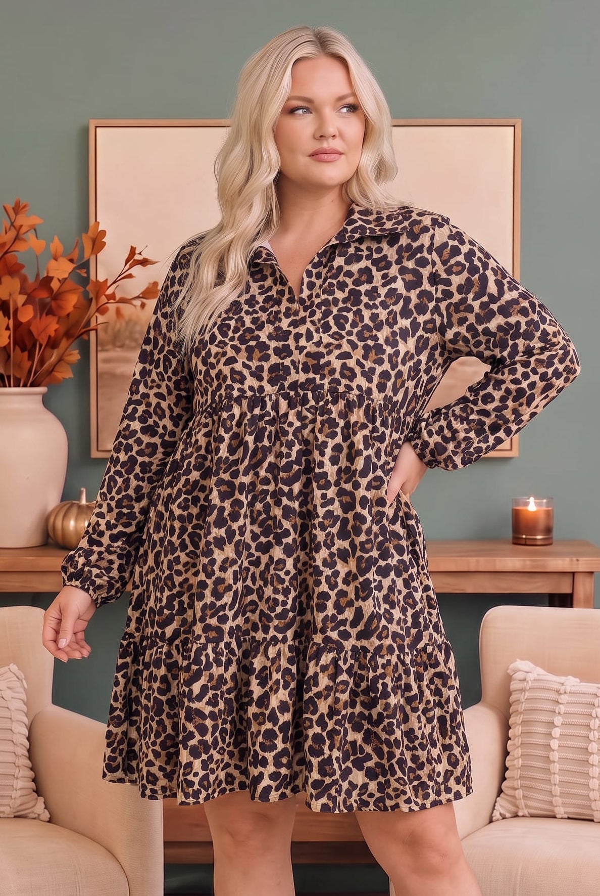Jeni Leopard Mini Dress