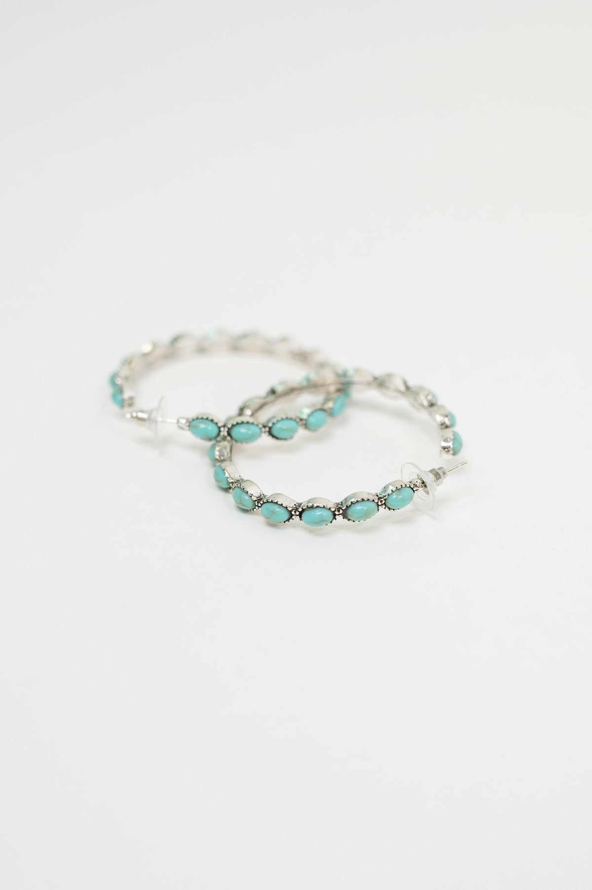 Turquoise Hoops