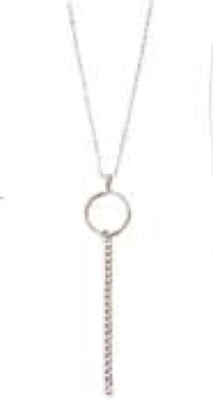 Keyhole Drop Necklace - Amber Moon
