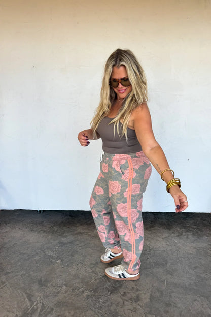 PREORDER: Vintage Rose Joggers