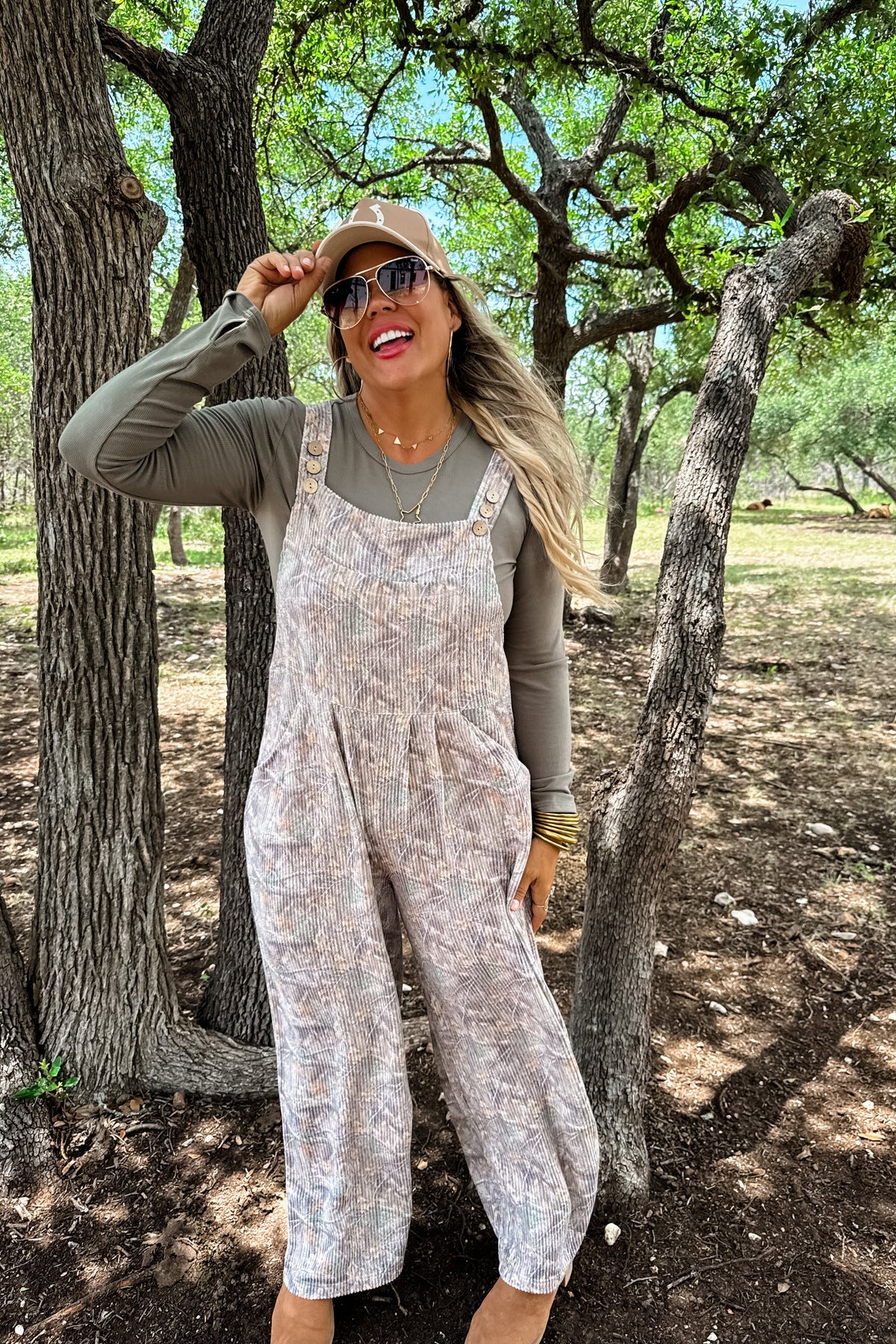 Camo Ribbed Overalls