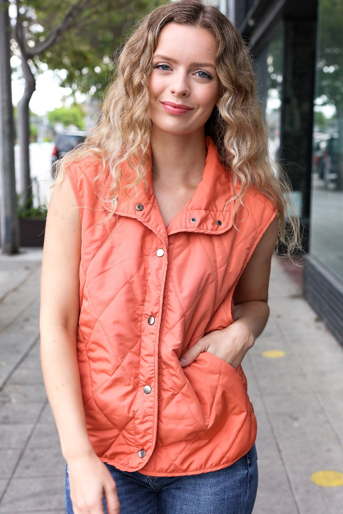 Rust Puffer Vest