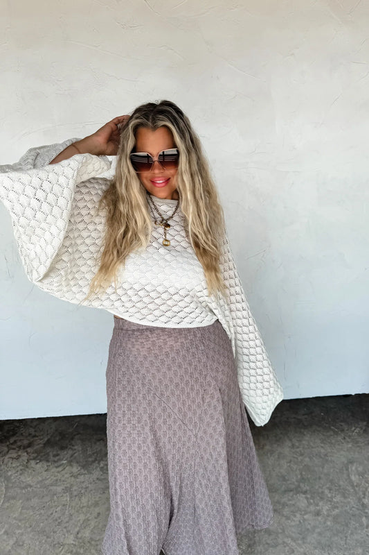 Free Spirit Bell Sleeve Cotton Top