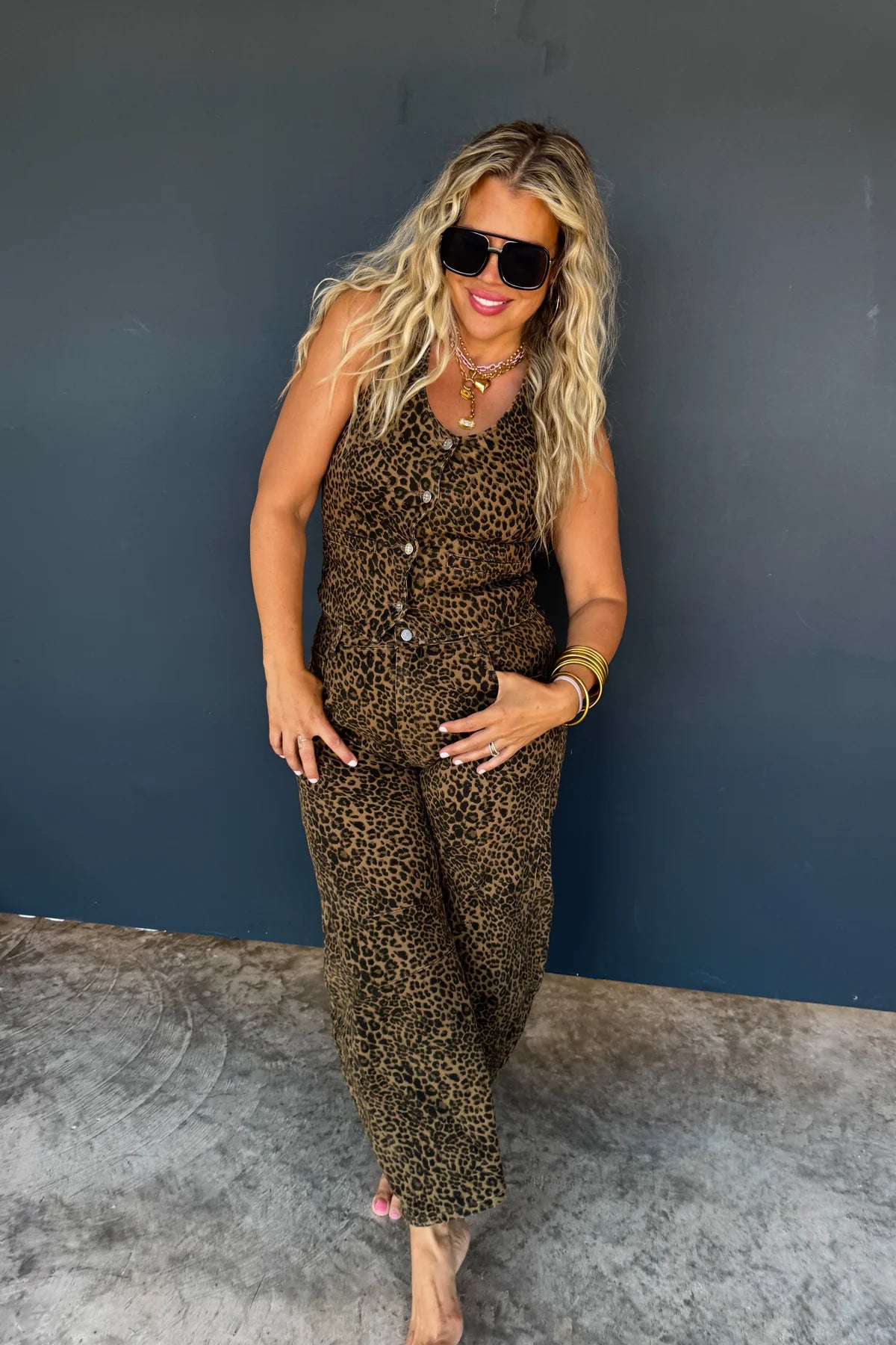 Cheetah Denim Vest