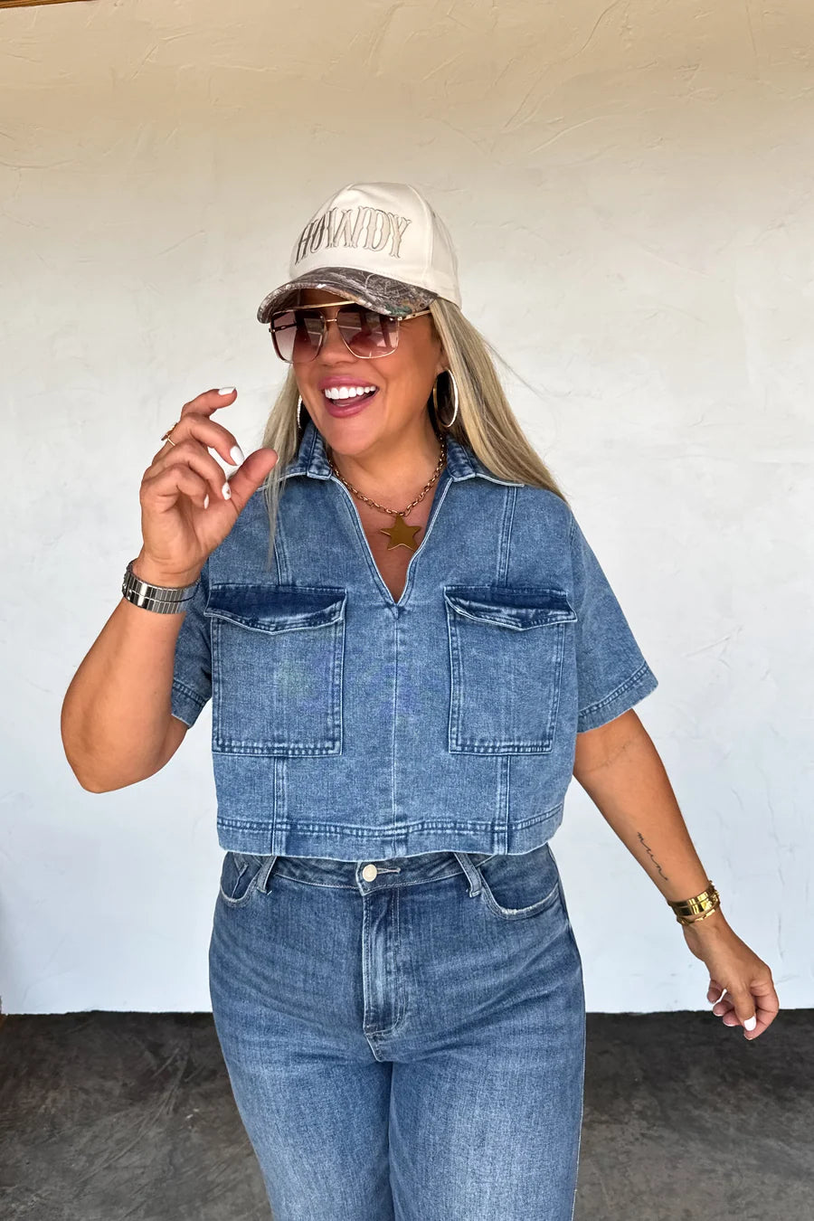 PREORDER: Andi Denim Pocket Top