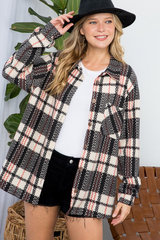 PLUS Better Soul Plaid Shacket