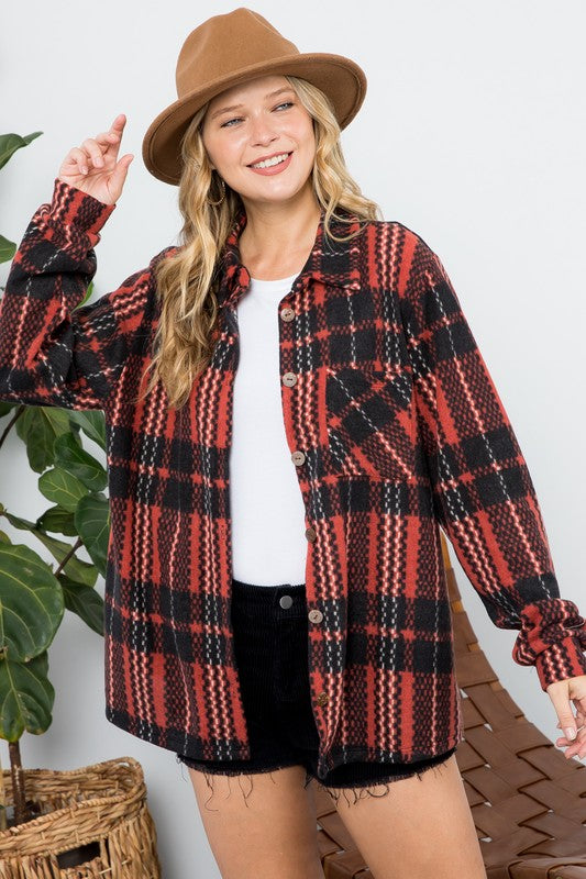 PLUS Better Soul Plaid Shacket