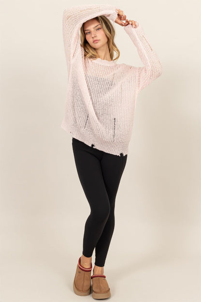 Jocelyn Sweater in Pale Pink