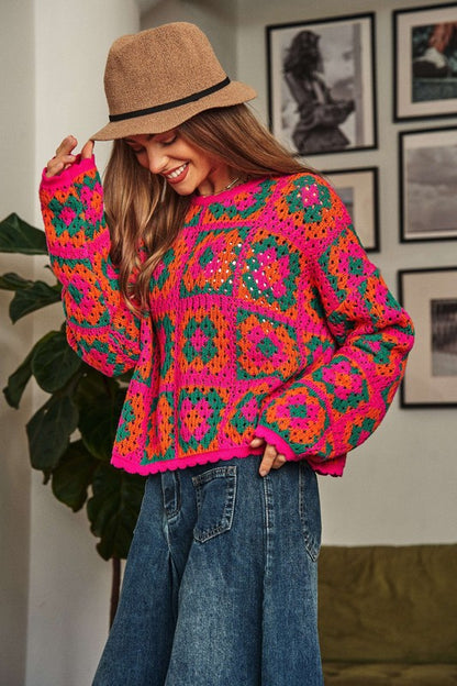 Crochet Patchwork Sweater