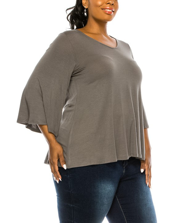 PLUS - Organic Bamboo 3/4 Sleeve Top