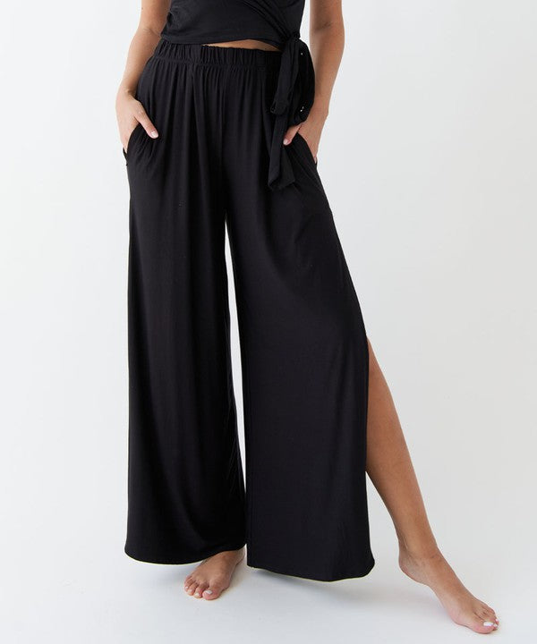 Organic Bamboo Split Leg Pants