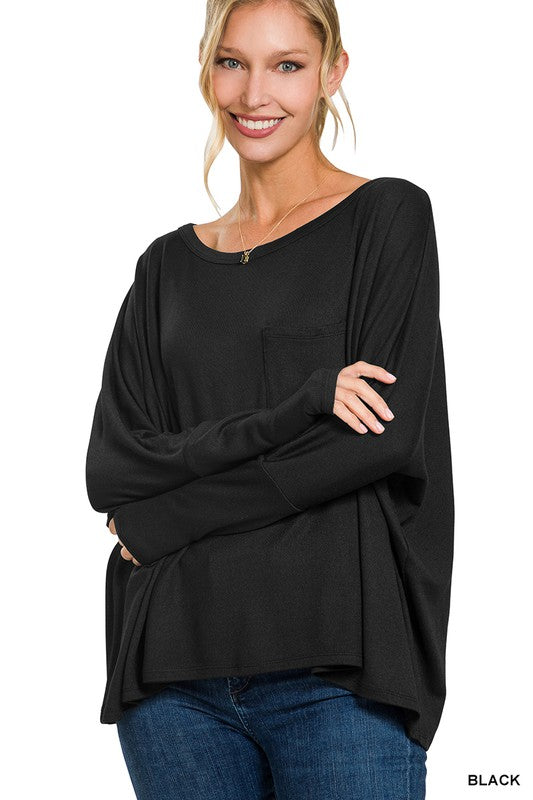 Amber Moon Basics: Dolman Sleeve Top in multiple colors