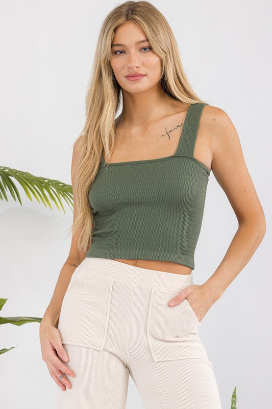 Seamless Crop Tank in multiple colors