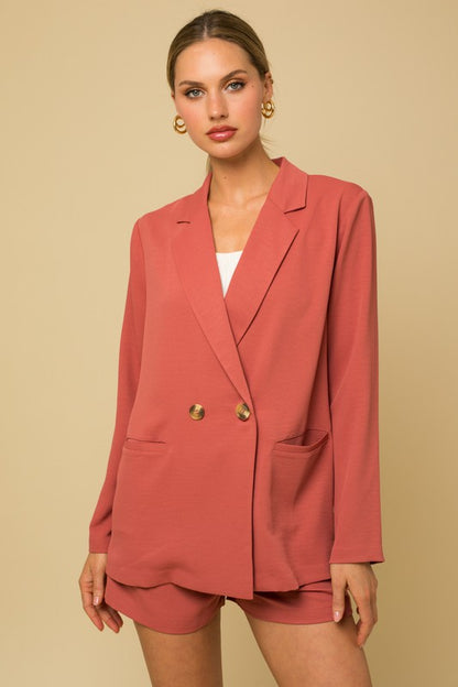 Coral Blazer  *Wear as a set