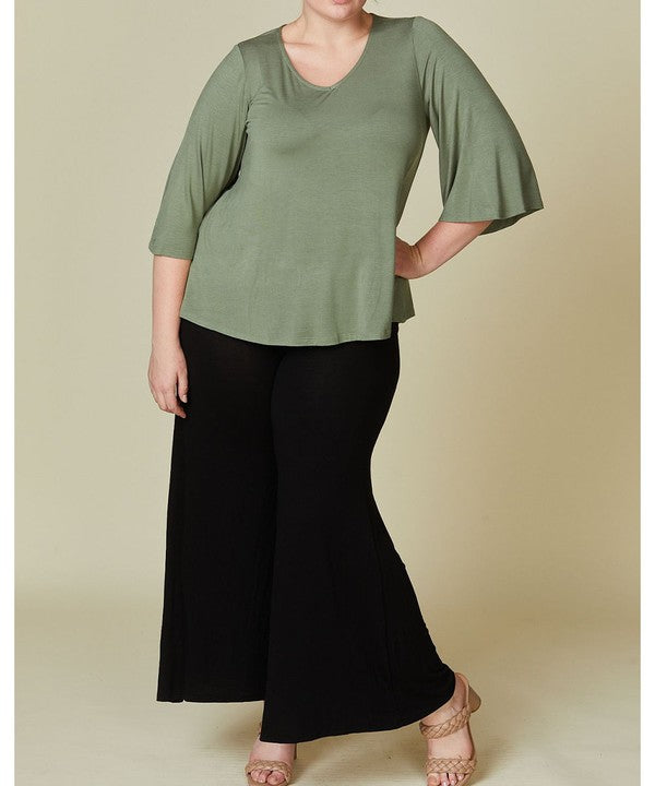 PLUS - Organic Bamboo 3/4 Sleeve Top