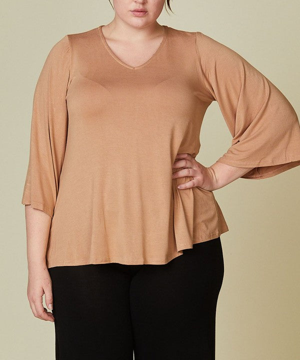 PLUS - Organic Bamboo 3/4 Sleeve Top