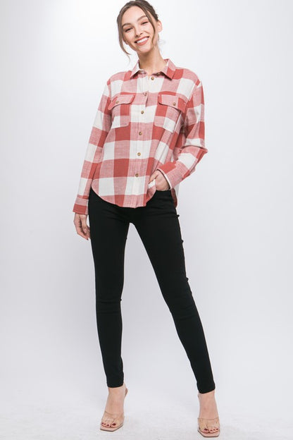 Norah Plaid Top