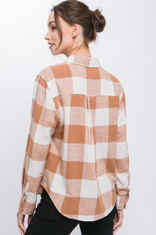 Norah Plaid Top