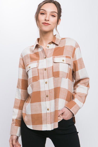 Norah Plaid Top