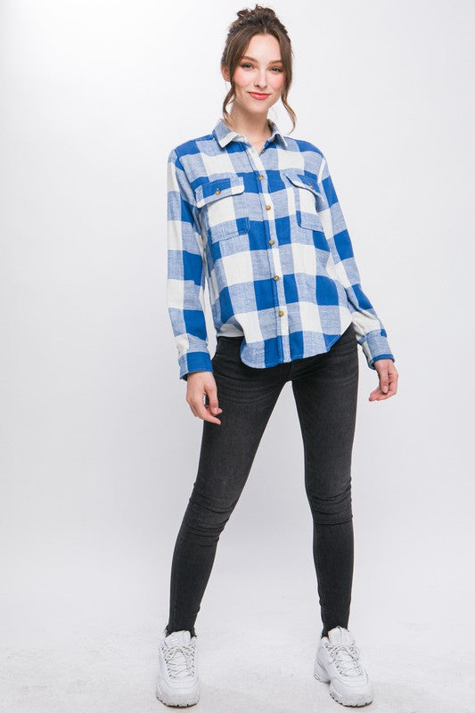 Norah Plaid Top