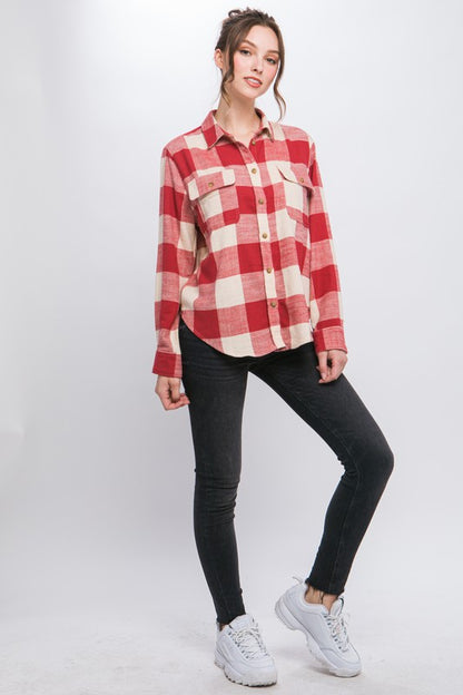 Norah Plaid Top