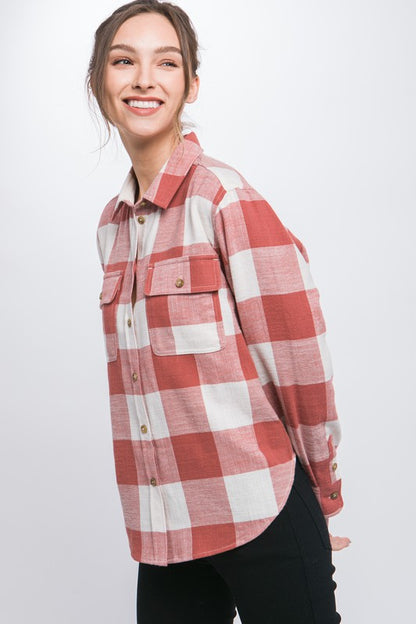 Norah Plaid Top