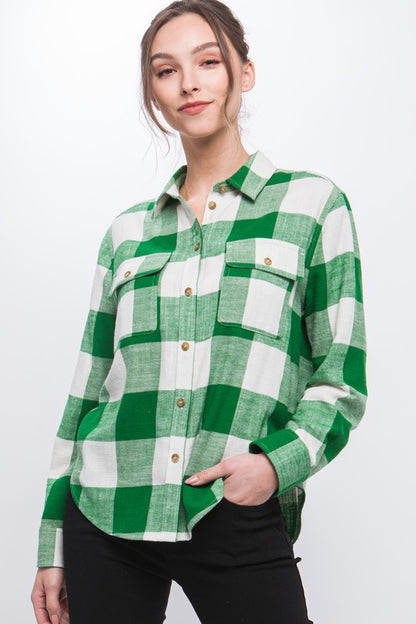 Norah Plaid Top