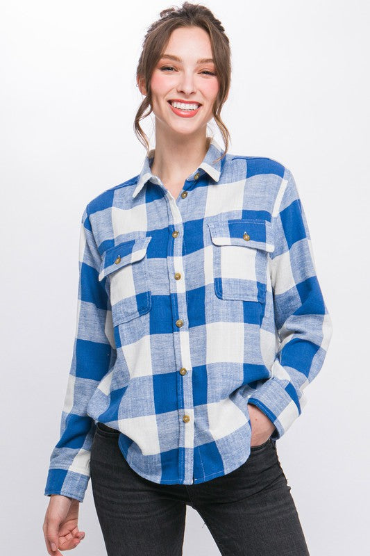 Norah Plaid Top