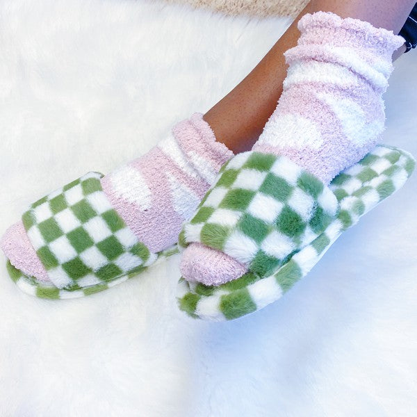 Checkered Slippers