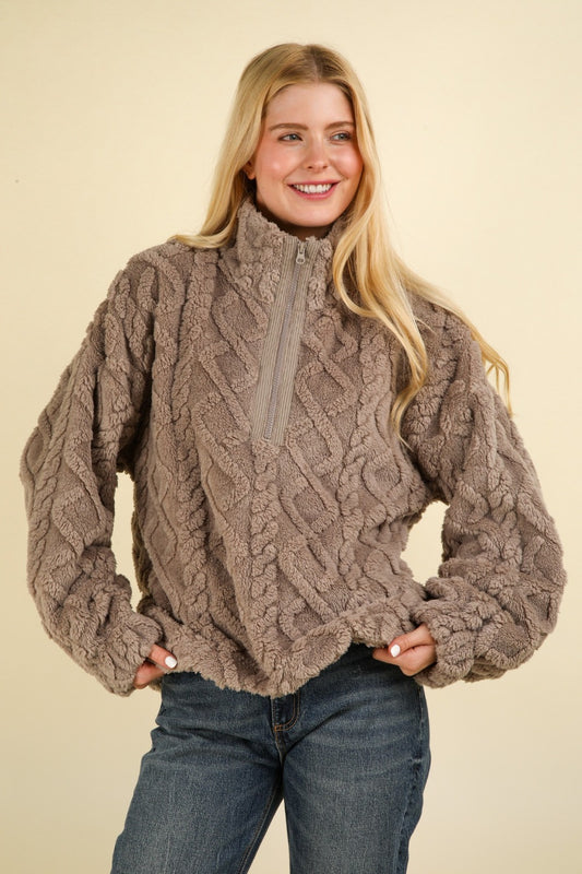 Cable Knit Sweatshirt