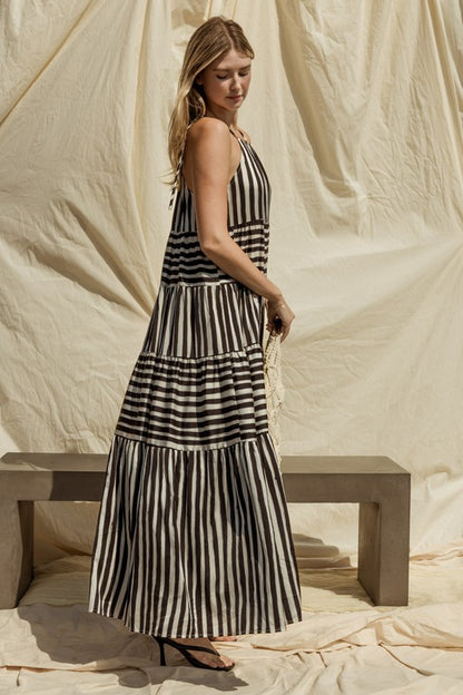 Striped Halter Maxi