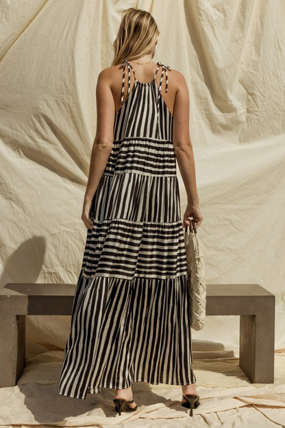 Striped Halter Maxi