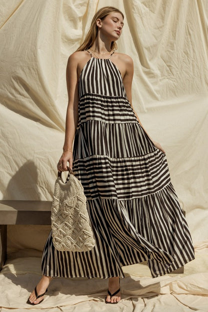 Striped Halter Maxi