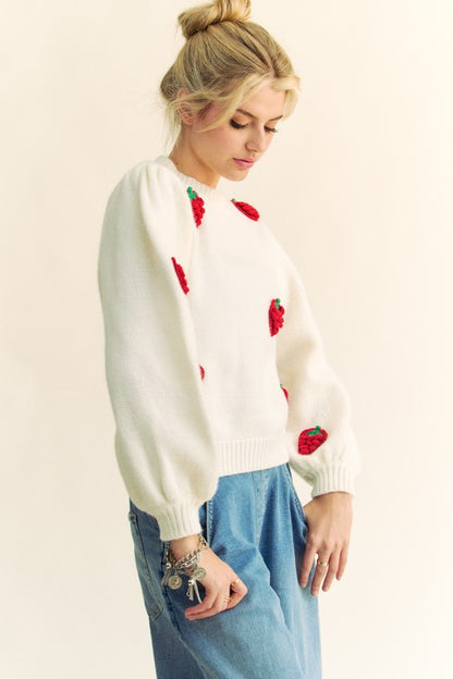 Red Strawberry Sweater