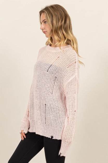 Jocelyn Sweater in Pale Pink