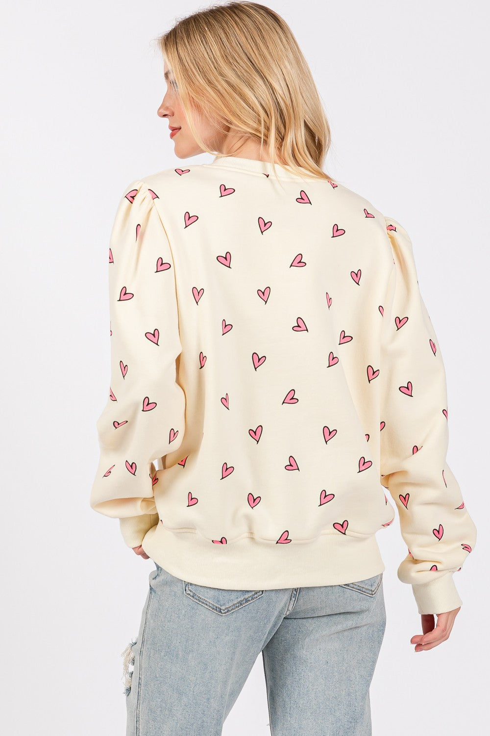 Heart Print Sweatshirt