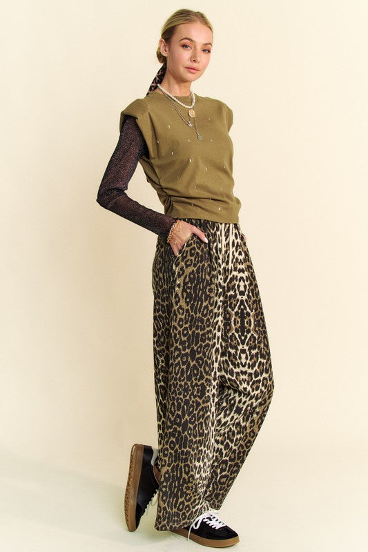 Danielle Wide Leg Leopard Pants