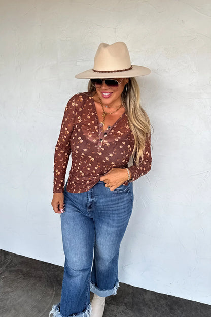 Annie Floral Mesh Top