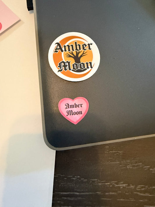 Amber Moon 2nd Logo Stickers
