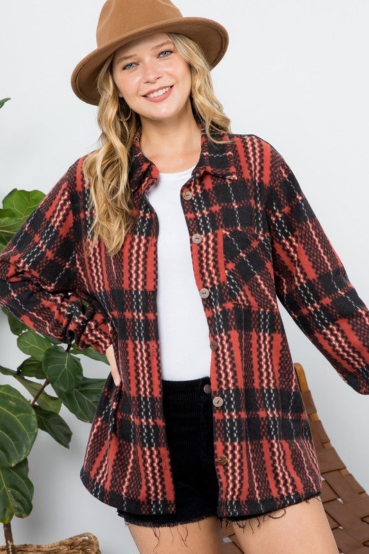 PLUS Better Soul Plaid Shacket