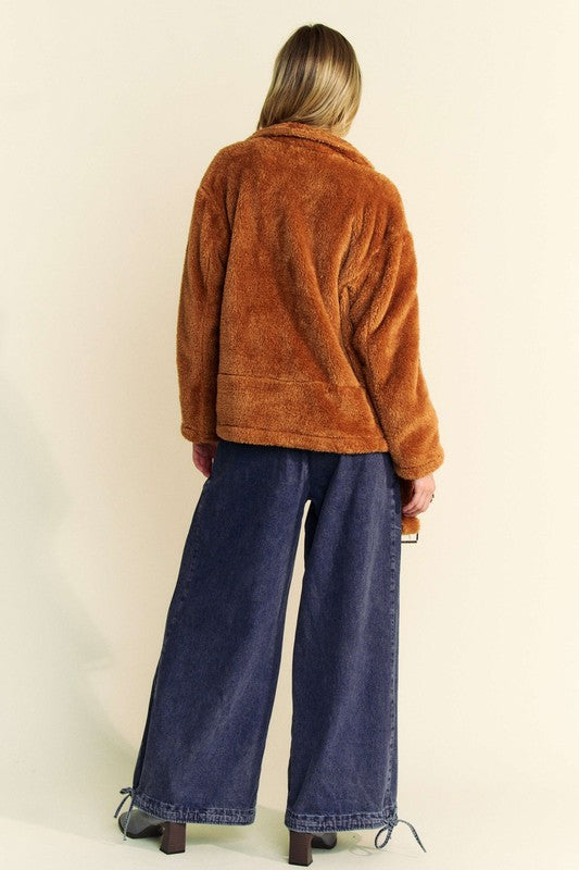 Devlin Fuzzy Jacket in Rust