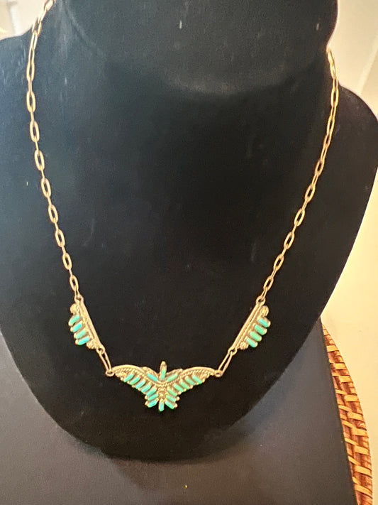 Vintage Zuni Turquoise Necklace