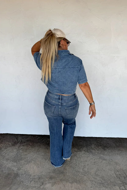 PREORDER: Andi Denim Pocket Top