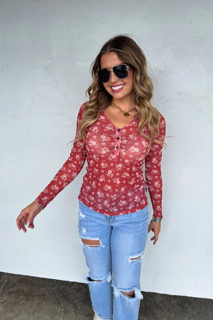 Annie Floral Mesh Top