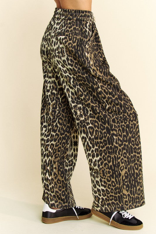 Danielle Wide Leg Leopard Pants