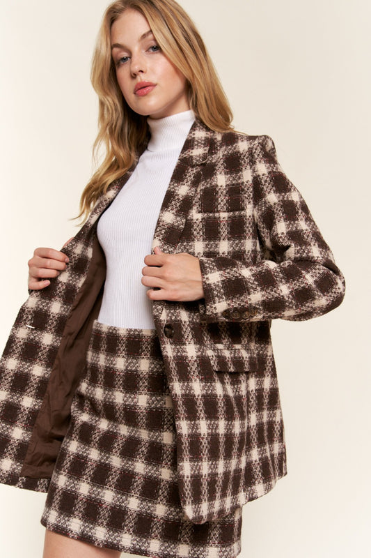 Dionne Plaid Blazer