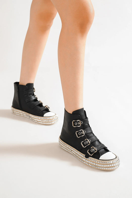 Studded Platform Sneakers