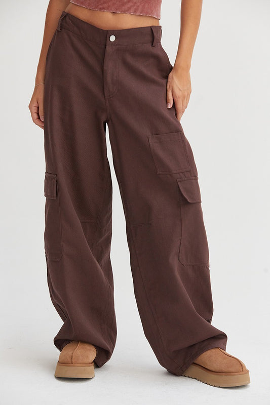 Dark Brown Cargo Pants