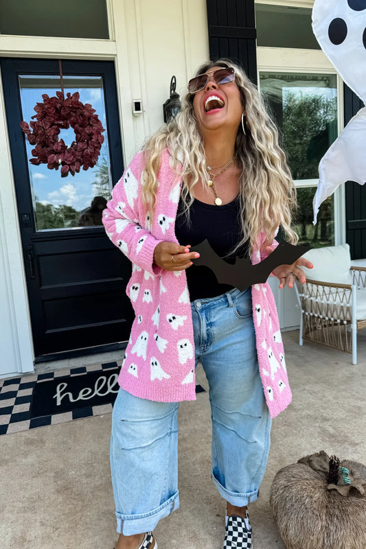 Pink Ghost Cloud Cardigan